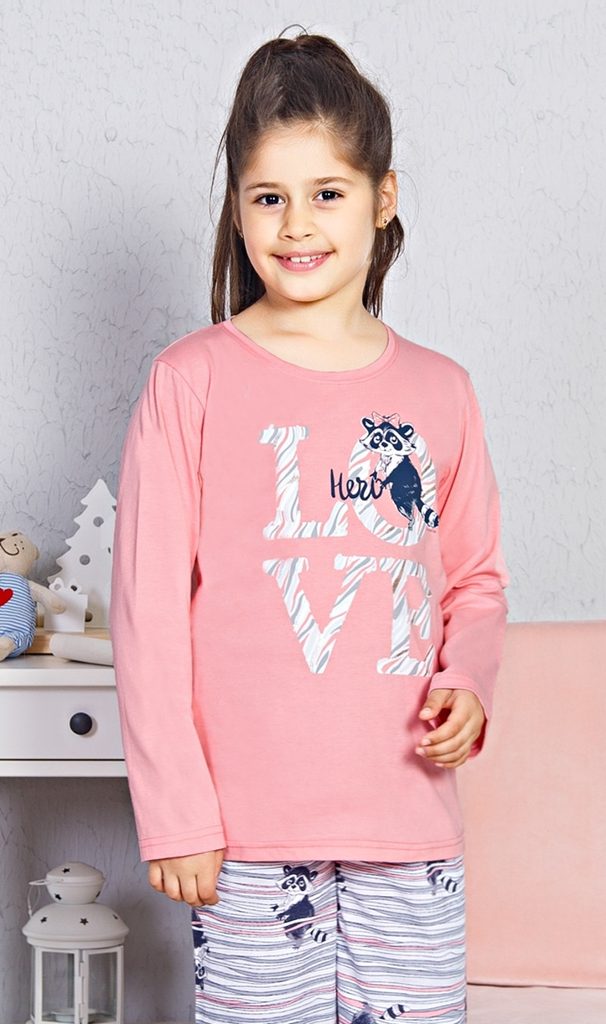 Dětské pyžamo dlouhé Mýval - růžová | Vienetta Kids | dívčí pyžama dlouhá |  dievčenské pyžamá, Detské pyžamá, Detské | Perfektne-Pradlo.sk | ...pro Váš  perfektní pocit každý den