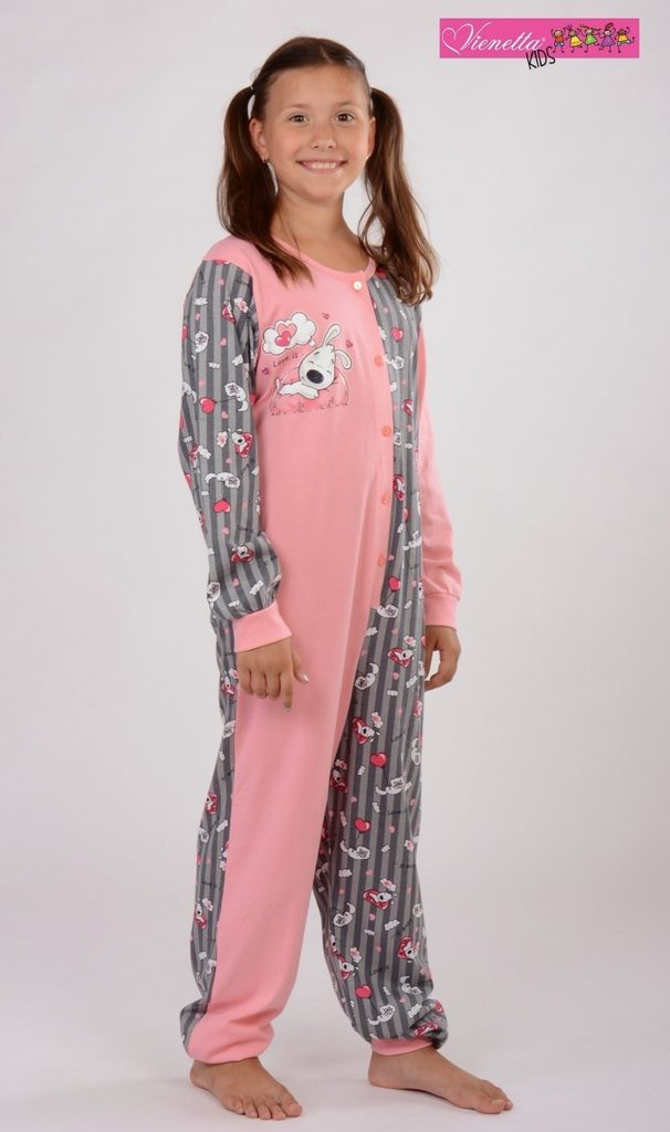 Dívčí overal VIENETTA SECRET Králík Love lososový | dívčí pyžama dlouhá |  dívčí pyžama, Dětská pyžama, Dětské | Perfektní Prádlo.cz | Pohodlné noční  prádlo, župany a spodní prádlo pro Váš perfektní den!
