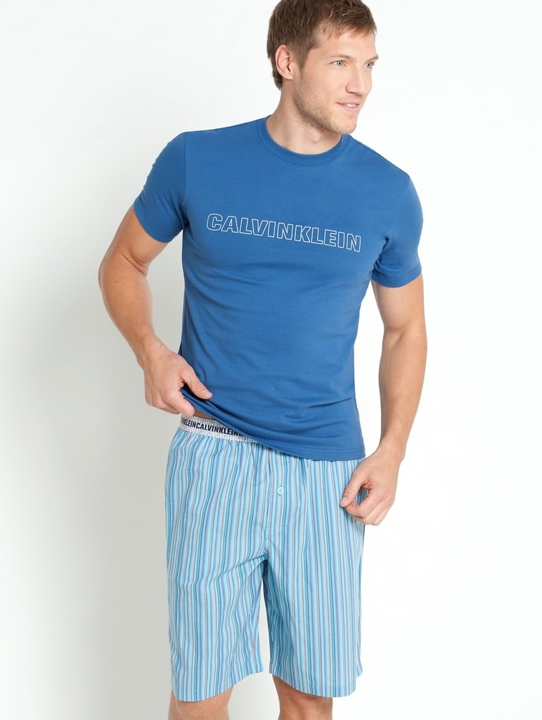 Pánské pyžamo CALVIN KLEIN Stripes Blue - ORIGINAL PRODUKT | pyžama s  krátkým rukávem | Pánská pyžama, Pánské | Perfektní Prádlo.cz | Pohodlné  noční prádlo, župany a spodní prádlo pro Váš perfektní den!