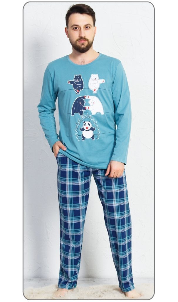 Pánské pyžamo dlouhé Panda - korálová | Cool Comics | pyžamá s dlhým  rukávom | Pánske pyžamá, Pánske | Perfektne-Pradlo.sk | ...pro Váš  perfektní pocit každý den