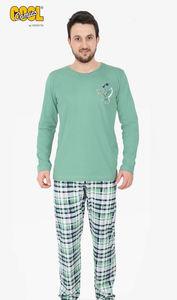 Pánské pyžamo dlouhé Cool Comics Pes s brýlemi - zelená | Cool Comics |  pyžama s dlouhým rukávem | Pánská pyžama, Pánské | Perfektní Prádlo.cz |  Pohodlné noční prádlo, župany a spodní