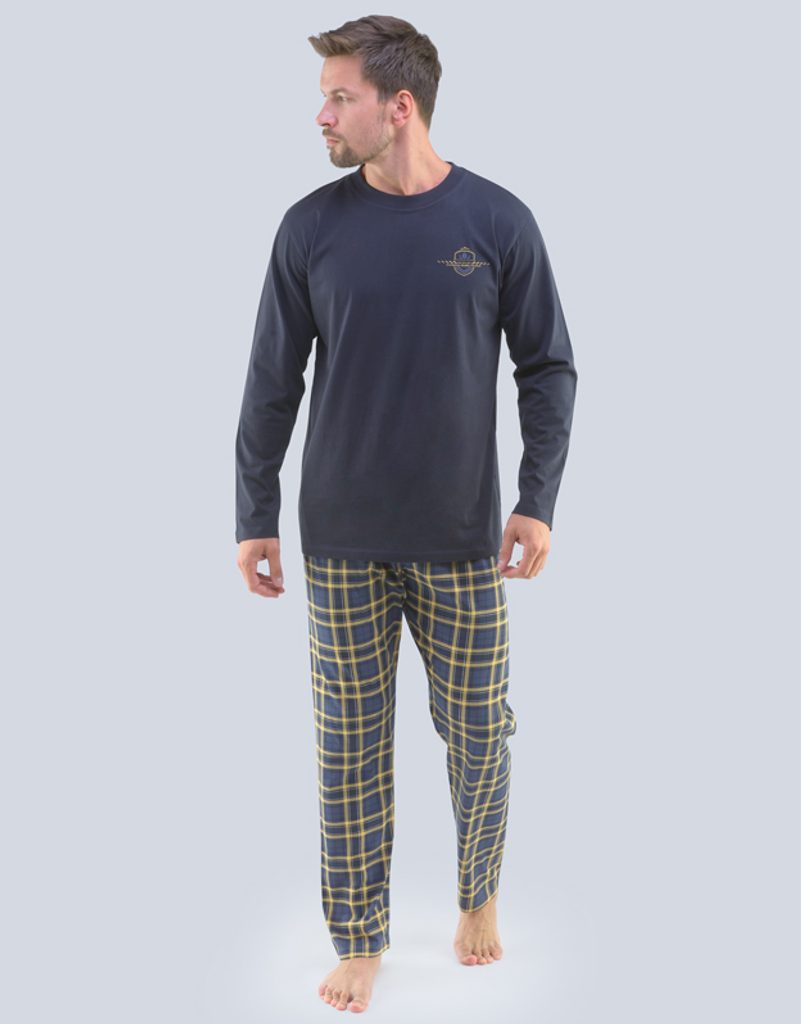 GINA pánské pyžamo dlouhé pánské, šité, s potiskem Pyžama 2020 79091P -  lékořice cibulová | GINA | pyžama s dlouhým rukávem | Pánská pyžama, Pánské  | Perfektní Prádlo.cz | Pohodlné noční prádlo,