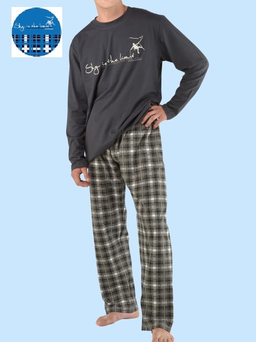 Pánské pyžamo s dlouhým rukávem GINO modré | pyžama s dlouhým rukávem |  Pánská pyžama, Pánské | Perfektní Prádlo.cz | Pohodlné noční prádlo, župany  a spodní prádlo pro Váš perfektní den!