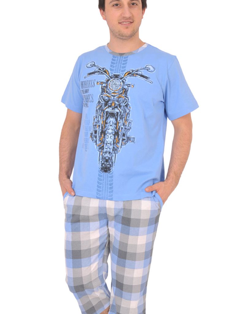 Pánské pyžamo VIENETTA SECRET Motorka modré | pyžama s krátkým rukávem |  Pánská pyžama, Pánské | Perfektní Prádlo.cz | Pohodlné noční prádlo, župany  a spodní prádlo pro Váš perfektní den!