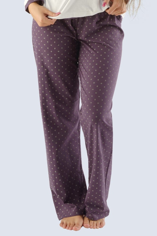 Dámské pyžamové kalhoty GINA 19702P - fialové s puntíky | GINA | pyžamové  nohavice a šortky | Dámske pyžamá, Dámske | Perfektne-Pradlo.sk | ...pro  Váš perfektní pocit každý den