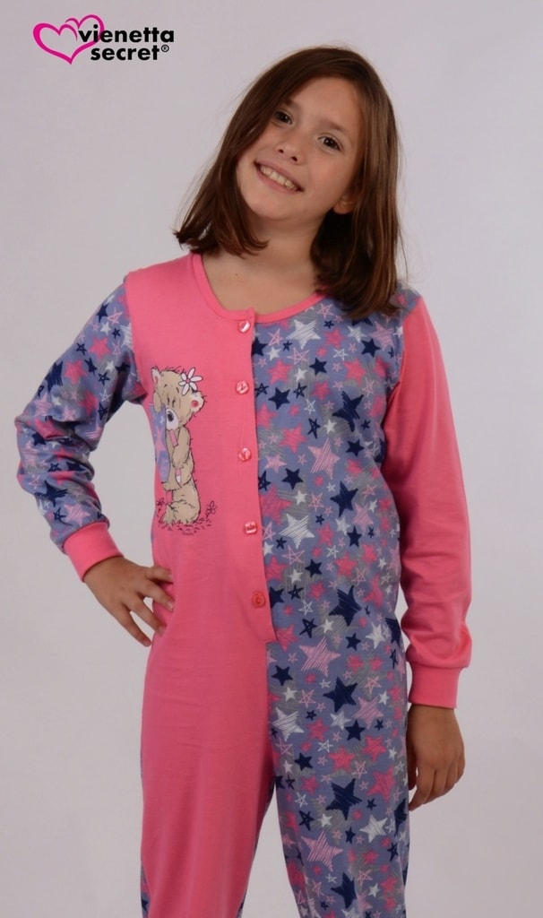 Dívčí overal VIENETTA SECRET Medvěd Star lososový | dívčí pyžama dlouhá |  dívčí pyžama, Dětská pyžama, Dětské | Perfektní Prádlo.cz | Pohodlné noční  prádlo, župany a spodní prádlo pro Váš perfektní den!