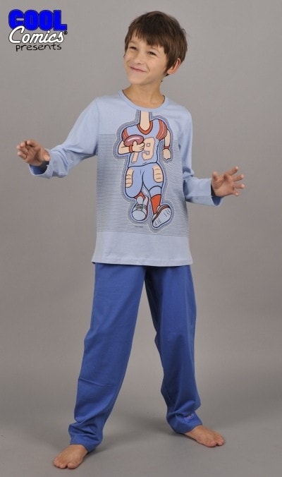 Dětské pyžamo dlouhé Cool Comics Americký fotbal - světle modrá/tmavě modrá  | Cool Comics | chlapecká pyžama | Dětská pyžama, Dětské | Perfektní  Prádlo.cz | Pohodlné noční prádlo, župany a spodní prádlo