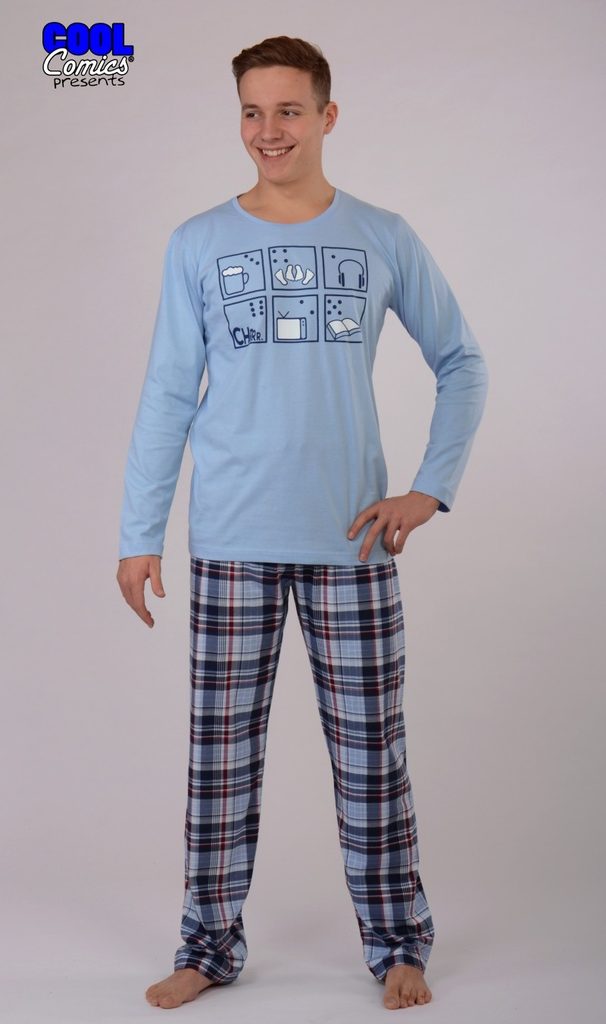 Pánské pyžamo dlouhé Cool Comics Hra - světle modrá | pyžama s dlouhým  rukávem | Pánská pyžama, Pánské | Perfektní Prádlo.cz | Pohodlné noční  prádlo, župany a spodní prádlo pro Váš perfektní den!