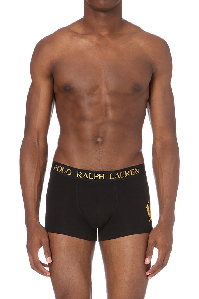 Pánské boxerky POLO RALPH LAUREN černá/zlatá - XL