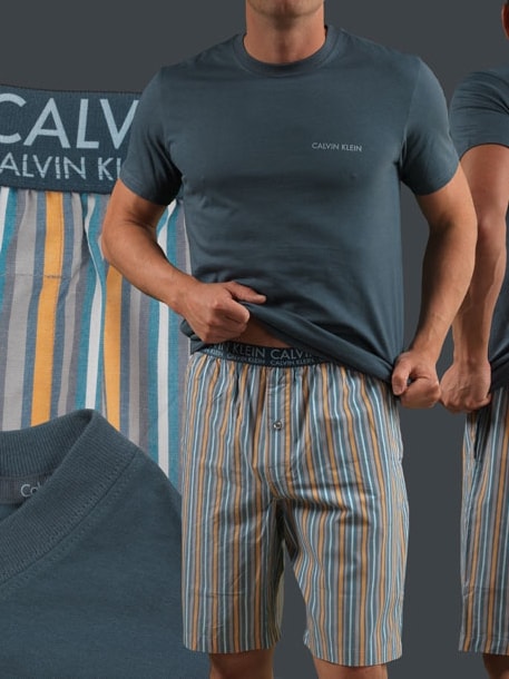 Pánské pyžamo CALVIN KLEIN M9470E modrošedé | pyžama s krátkým rukávem | Pánská  pyžama, Pánské | Perfektní Prádlo.cz | Pohodlné noční prádlo, župany a  spodní prádlo pro Váš perfektní den!