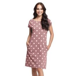 Dámská noční košile Anežka béžová s puntíky