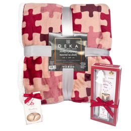 Vánoční set deka puzzle, difuzér a vonné jíly
