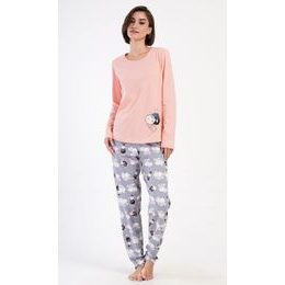 Dámské pyžamo dlouhé Betty - světle lososová