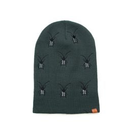 Čepice s broukama - tmavošedá