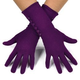 Dlouhé elegantní rukavice fialové