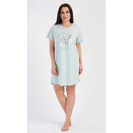 Dámské domácí šaty s krátkým rukávem Motýl - zelená