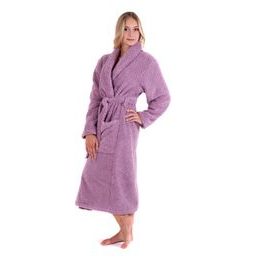 Dámský dlouhý župan se šálovým límcem ATHENA lila