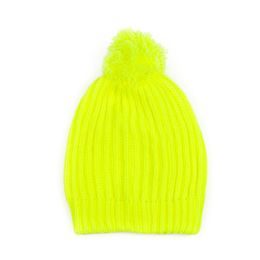 Neonově žlutá pletená čepice