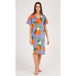 Dámská noční košile s krátkým rukávem Pomeranče - oranžová