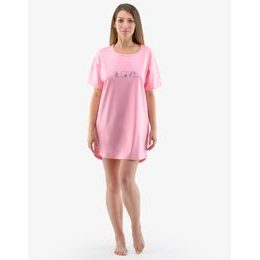 Dámské maxitriko noční košile krátký rukáv 19136P - magnolie petrolejová
