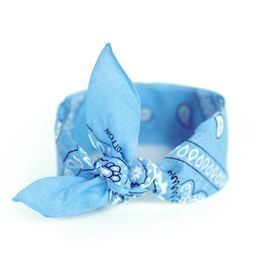 Šátek do vlasů pin-up do vlasů v odstínu světle modré (baby-blue)