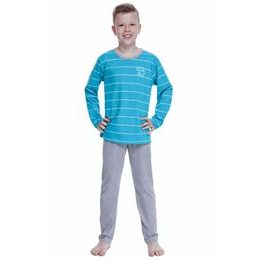 Chlapecké pyžamo Harry tyrkysové s pruhy