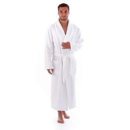 Unisex dlouhý župan se šálovým límcem ATHENA bílá