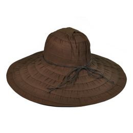 Letní plátěný klobouk hnědý