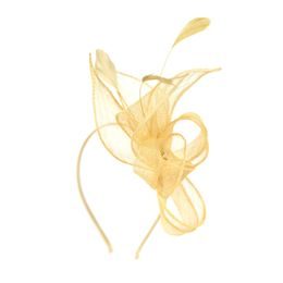 Fascinátor s mašlí- světležlutý