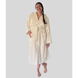 Dámský župan dlouhý s kapucí Pláž - smetanová