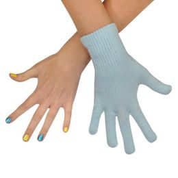 Vlněné rukavičky světle modré
