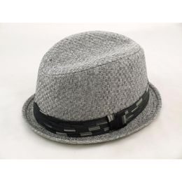 Klobouk ve stylu Trilby Fedora šedý