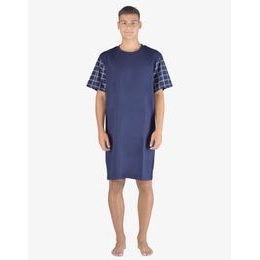 Pánské košile noční pánská krátký rukáv, šité, s potiskem Pyžama 2023 79160P - lékořice šedobílá