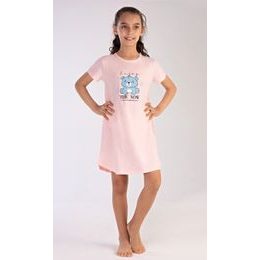 Dětská noční košile s krátkým rukávem Enjoy - světle lososová