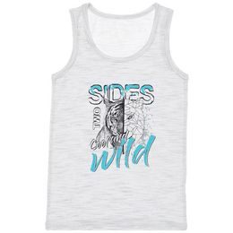 Chlapecký nátělník se širokými ramínky B sv. šedá