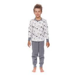 Dětské vánoční pyžamo Snowman bílé zateplené