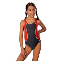 Plavky dívčí Otýlie šedočervené