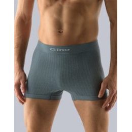 GINA pánské boxerky s delší nohavičkou, delší nohavička, bezešvé, jednobarevné MicroBavlna 54997P - tm. šedá