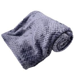 Mikroflanelová deka 150 x 200 cm, 220 GSM, Antracit Jacquard