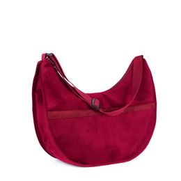 Semišová mini kabelka - bordó
