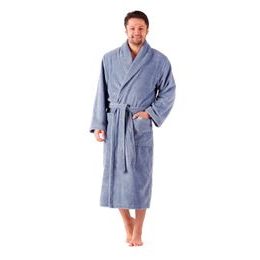 Pánský dlouhý savý župan se šálovým límcem TAMPA denim