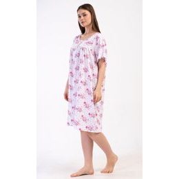 Dámská noční košile s krátkým rukávem Julie - růžová