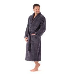 Pánský dlouhý savý župan se šálovým límcem TAMPA antracitová