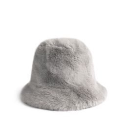 Plyšový klobouk - světlošedý