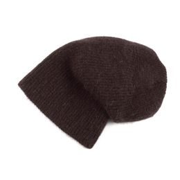 Čepice Angora Street - tmavohnědá