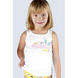 Dívčí tílko GINA Disco VI 28002P - bílé