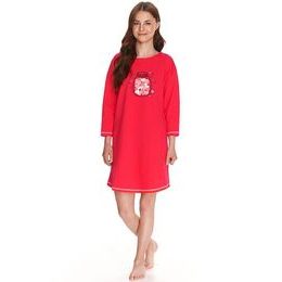 Dívčí noční košilka Livia červená se srdíčky