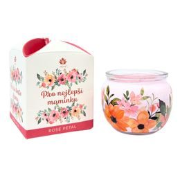 ARÔME Svíčka 90 g, ve skle a flower boxu, Pro nejlepší maminku, Gardenia Flowers