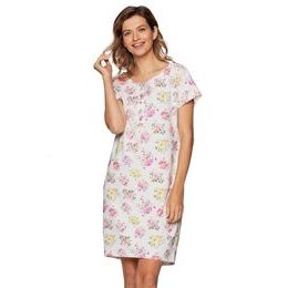 Dámská košilka Bára bílá s barevnými květy