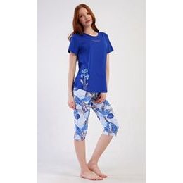 Dámské pyžamo kapri Julie - modrá